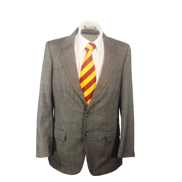 Farah Clothing grey jacket blazer plaid Size 40R - Picture 2 of 9